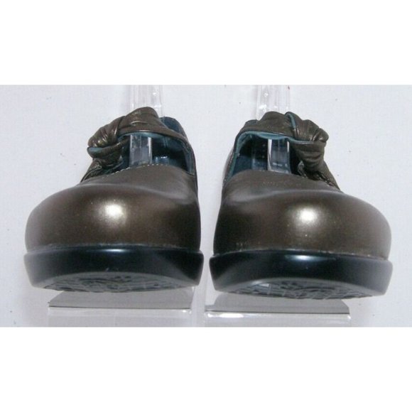 Dansko Ainsley bronze leather knot hook and loop mary jane clogs 8.5 EU 39 - Picture 2 of 11